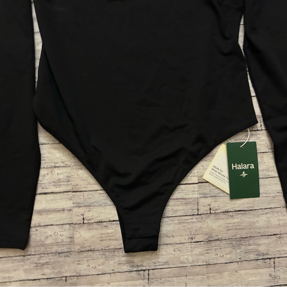 HALARA Elegant Black Long Sleeve Bodysuit - Picture 4 of 6